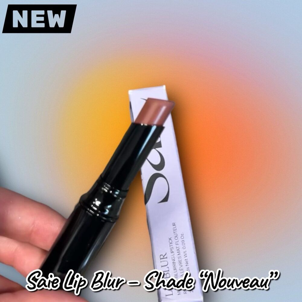 NEW NWT Saie Lip Blur – Shade “Nouveau” – Matte Blurring Lipstick (2.5 g / 0.09 - Picture 4 of 8
